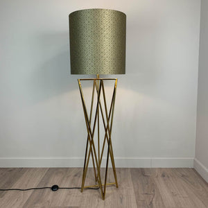 Renzo Gold Floor Lamp with Bespoke Lampshade
