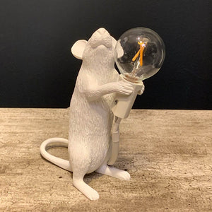 White Standing Mouse Lamp