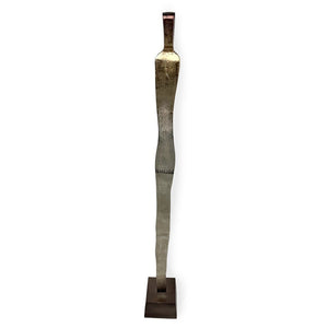 Totem Nickel & Champagne Sculpture with Bronze Base